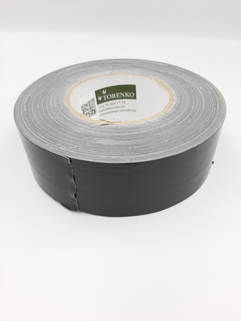 Premium Gewebeband Duct Tape Schwarz 50mm x 50m (Automobil-Industrie)